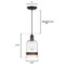 Westinghouse Pendant 60W Mini Tarrant, Black-Bronze Barnwood Band Clear Seeded Glass 6129800 - alternate 5